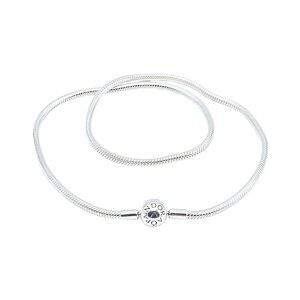 PANDORA Moments Smooth Sterling Silver Snake Chain Charm Necklace - 17.7 Inches